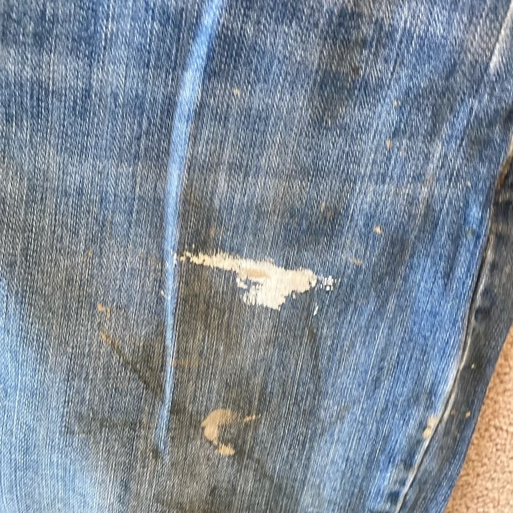 Lucky Brand 361 Vintage Straight Jeans Men‎ 36x34 Grunge Paint Splatter Y2K Dirt